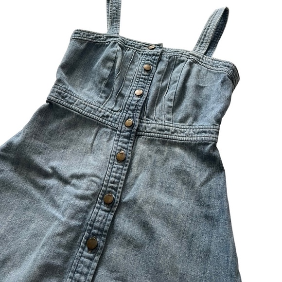 Gap Women's Denim A-Line Mini Dress Size 0 - Picture 2 of 9